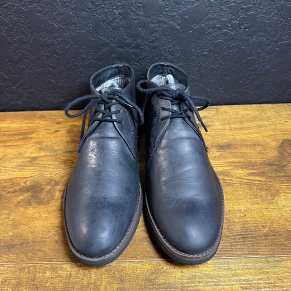 Venturini 00586225 Black Leather‎ Chukka Ankle Boots Mens Size 8